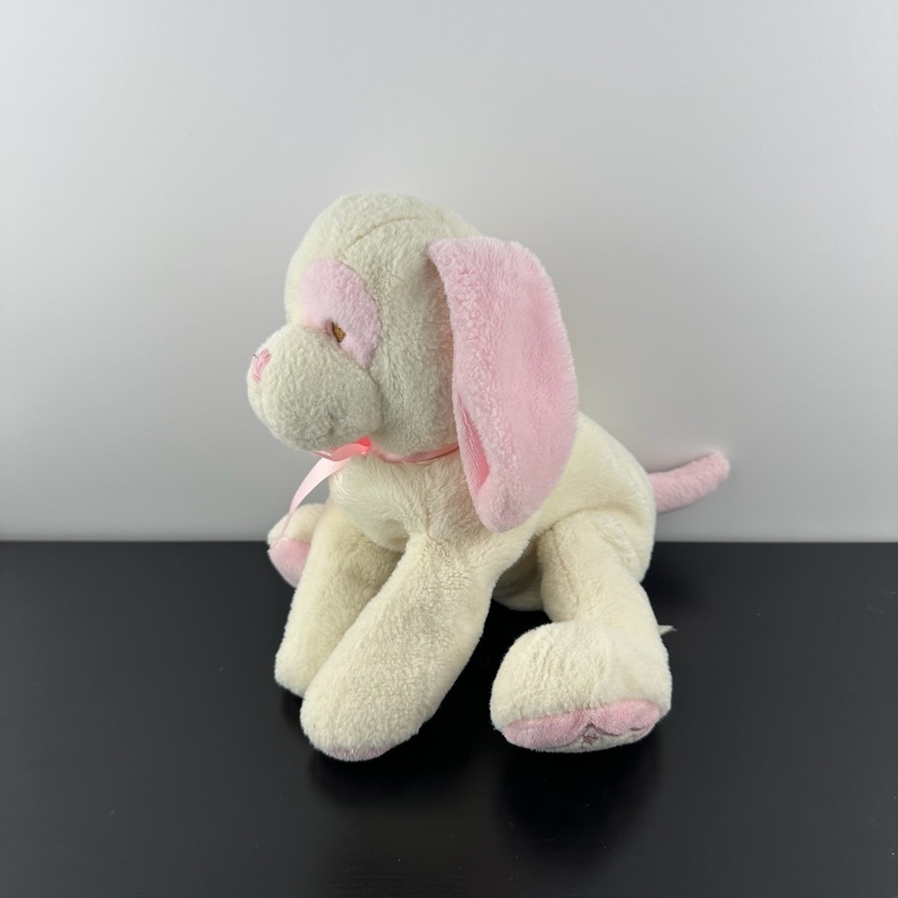 Toys R Us Animal Alley My First Puppy 10” Pink Bow Plush Stuffed Dog Paws Attach